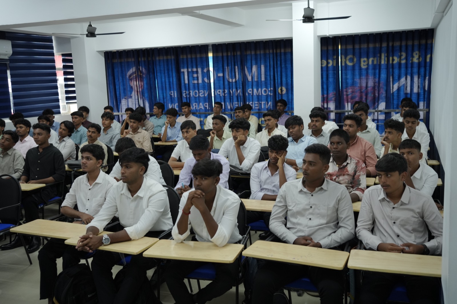 A NavPath IMU CET batch seated in the classroom