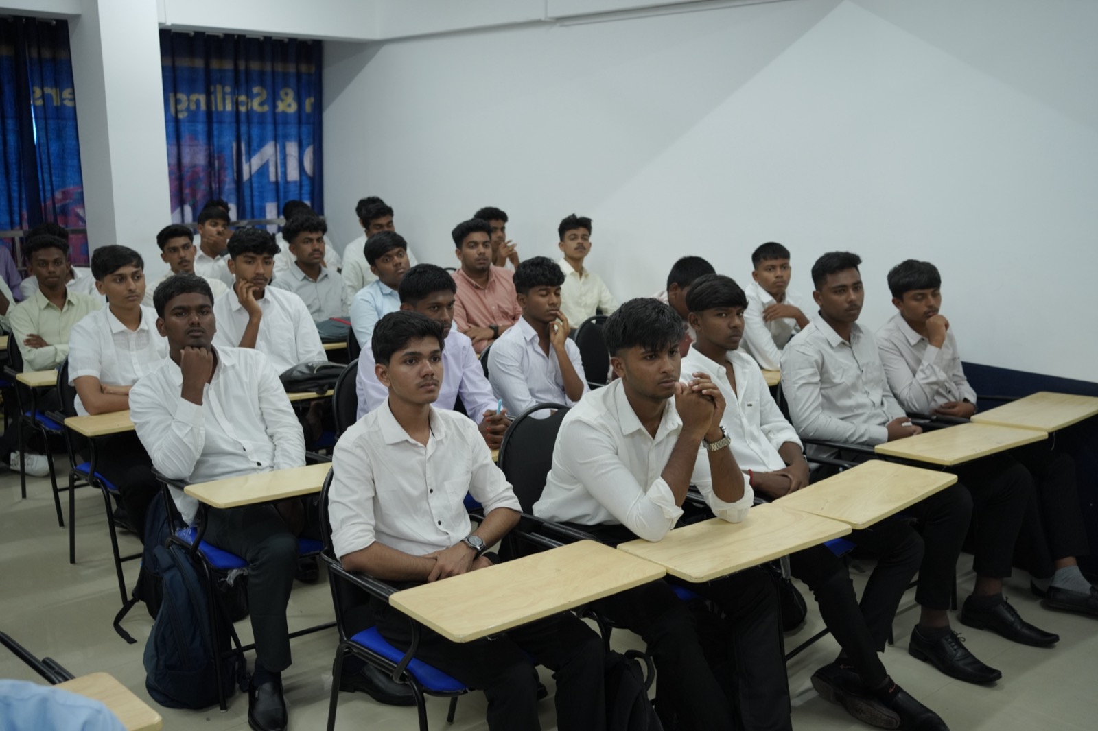 NavPath students seated in the front row of the classroom