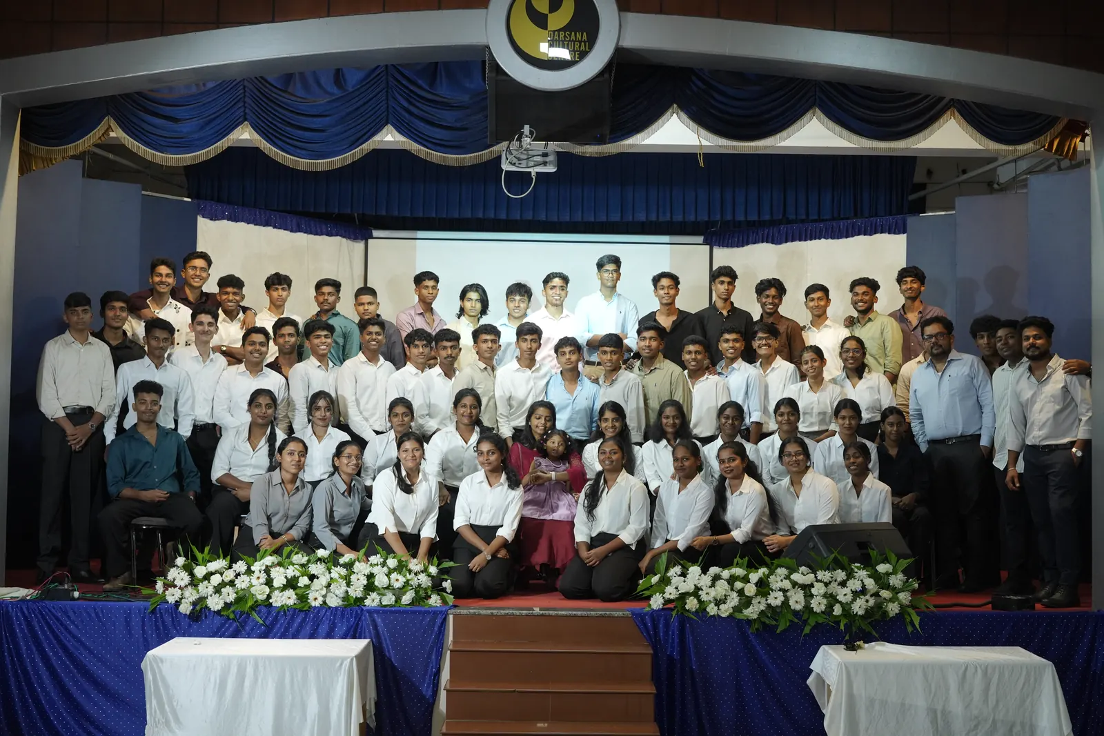 The NavPath IMU CET crash-course batch of 2026 on stage in Kottayam