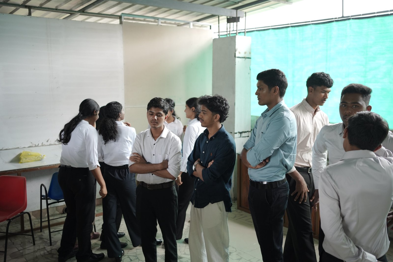Students in the courtyard at NavPath Academy