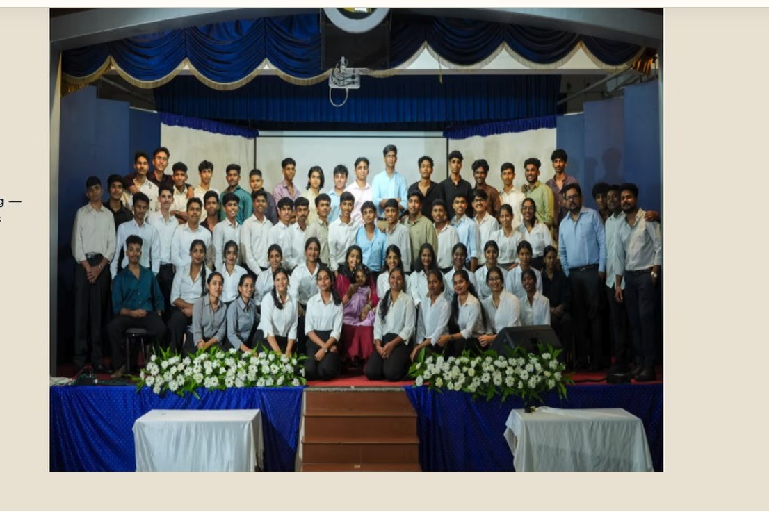 NavPath Academy students on stage at a batch celebration